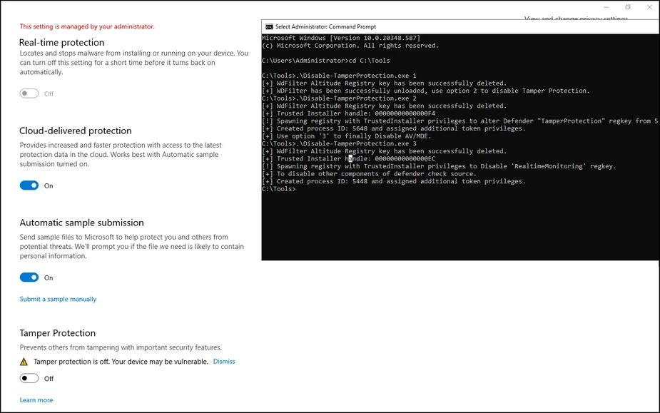 breaking through Defender’s Gates – Disabling Tamper Protection and other Defender components